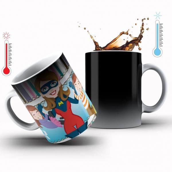 Caneca Mágica Fosca Personalizada com Duas Fotos
