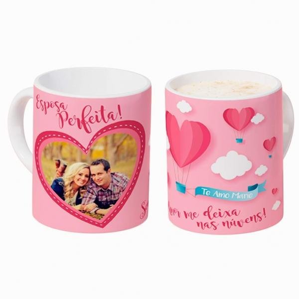 Caneca Personalizada com Nome e Uma Foto Esposa