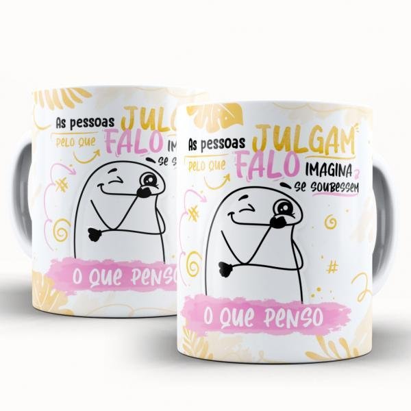 Caneca Personalizada Flork Divertida Falo e Penso