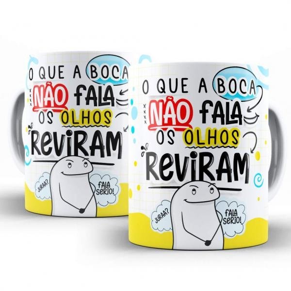 Caneca Personalizada Flork Divertida Olhos Reviram