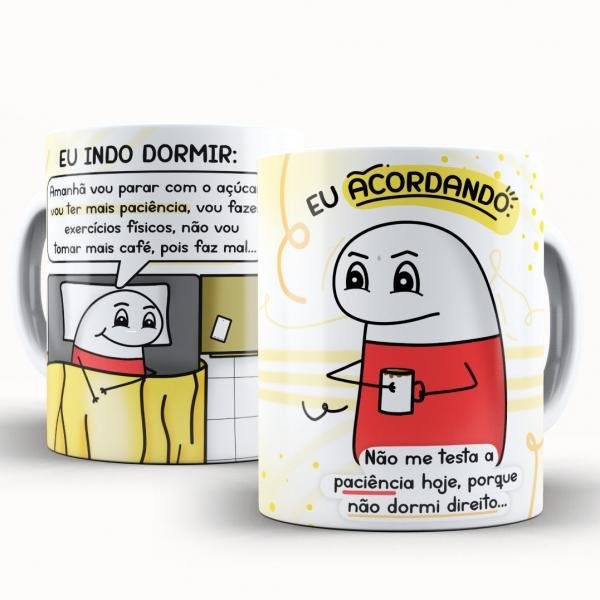 Caneca Personalizada Flork Divertida Indo Dormir