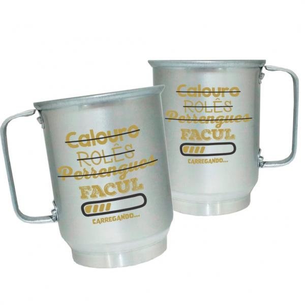 Caneca de Alumínio Personalizada Frases Divertidas Facul
