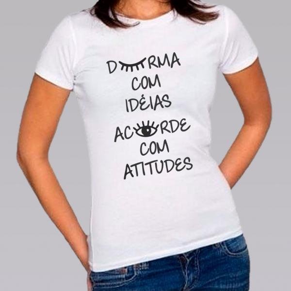 Camiseta Baby Look Personalizada Pronta Durma com Ideias