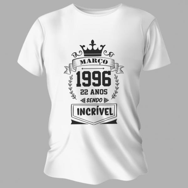 Camiseta Unissex Personalizada Pronta Aniversário Masculino 2 - Enviar Idade, Mês e Ano