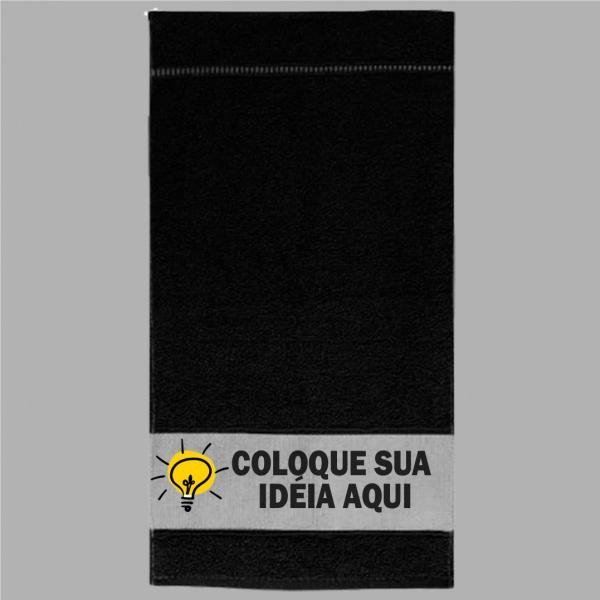 Toalha Lavabinho Preta Personalizada Do Seu Jeito