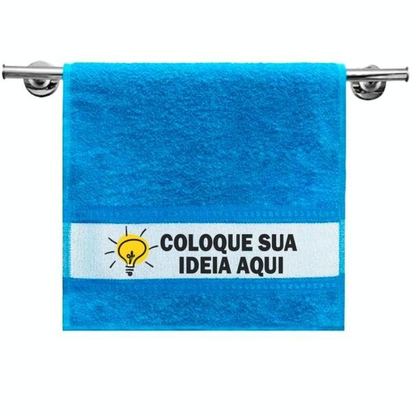 Toalha Lavabo Azul Personalizada Do Seu Jeito