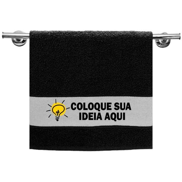 Toalha Lavabo Preta Personalizada Do Seu Jeito