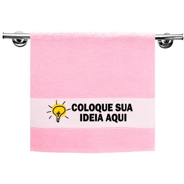 Toalha Lavabo Rosa Personalizada Do Seu Jeito
