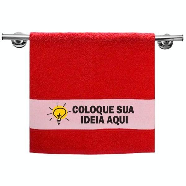 Toalha Lavabo Vermelha Personalizada Do Seu Jeito