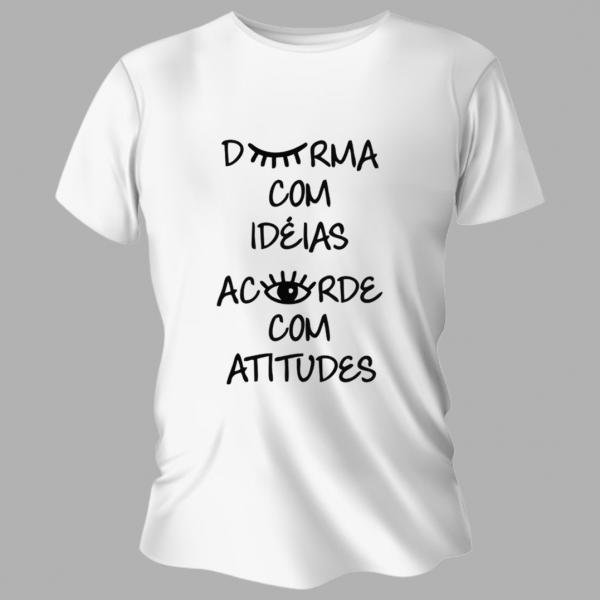 Camiseta Unissex Personalizada Pronta Durma Com Ideias