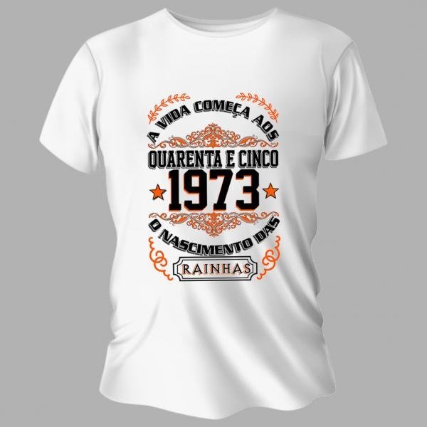 Camiseta Unissex Personalizada Pronta Aniversário Feminino 2 - Enviar Idade e Ano