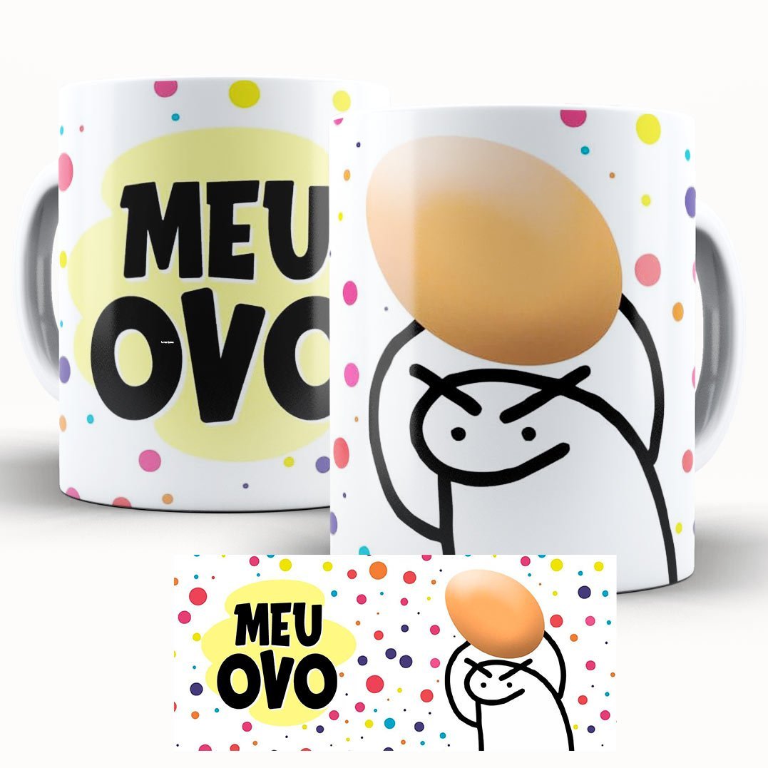 Caneca Personalizada Páscoa Flork Divertido Meu Ovo