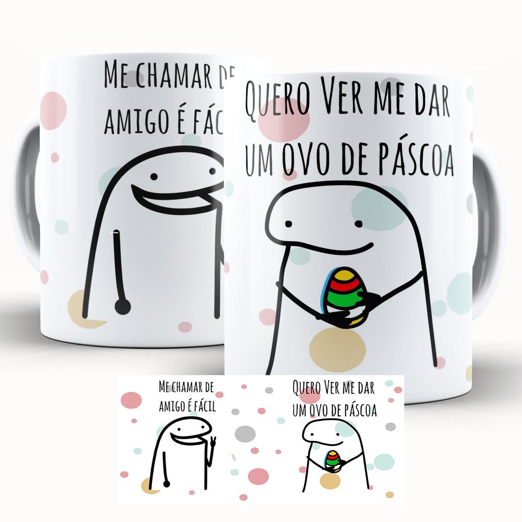 Caneca Personalizada Páscoa Flork Divertido Ovo de Páscoa
