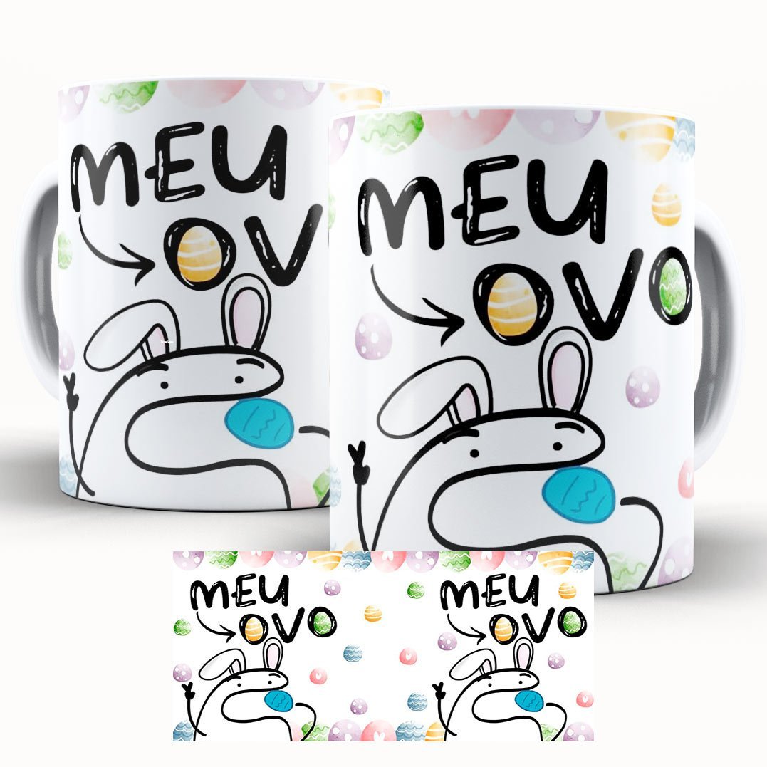 Caneca Personalizada Páscoa Flork Divertido Meu Ovo 2