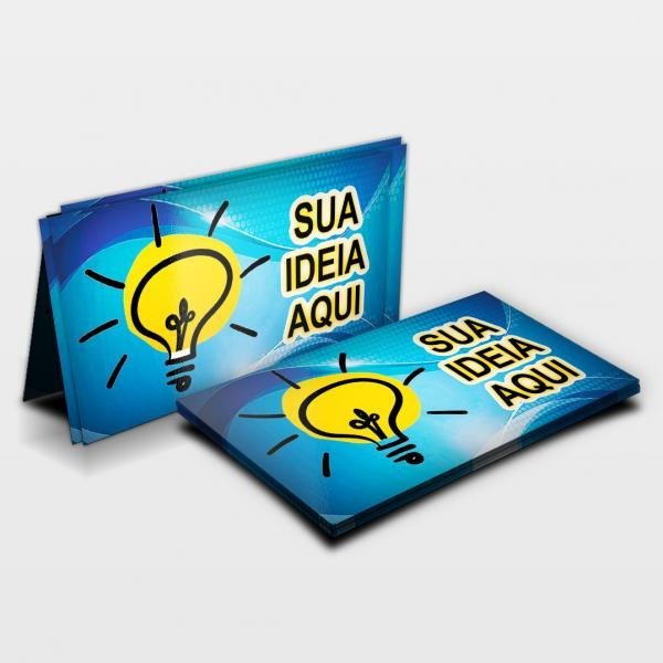 Cartão de Visita Couchê 300g Laminação Fosca UV Local 9x5cm 4x4