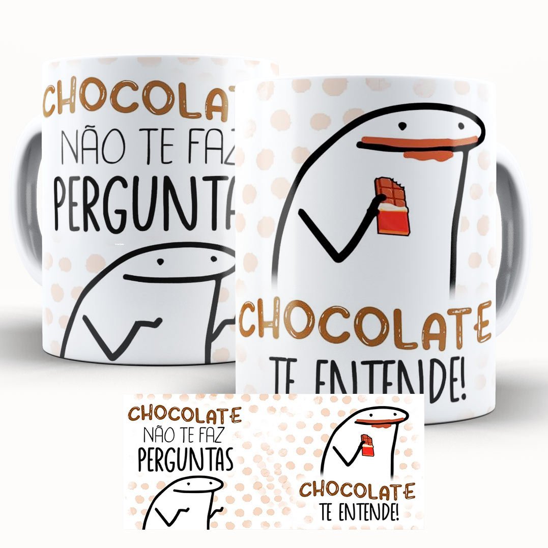 Caneca Personalizada Páscoa Flork Divertido Chocolate Te Entende