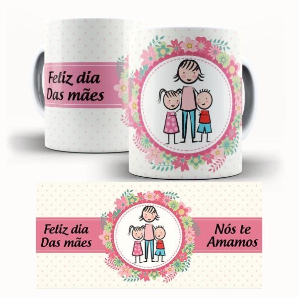 Caneca  Dia Das Mães Personalizada Pronta - Nós Te Amamos