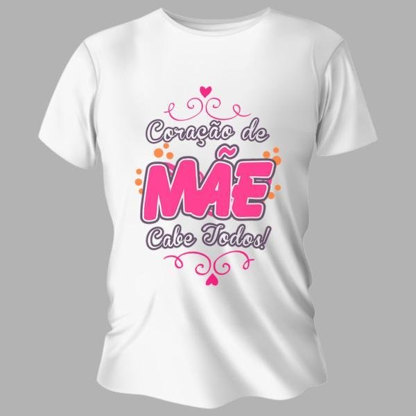 Camiseta Personalizada Pronta - Coração de Mãe