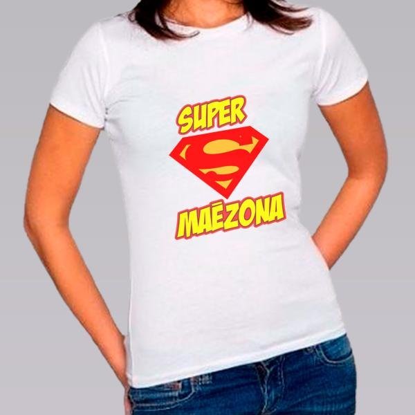 Camiseta Baby Look Personalizada Pronta - Super Mãezona