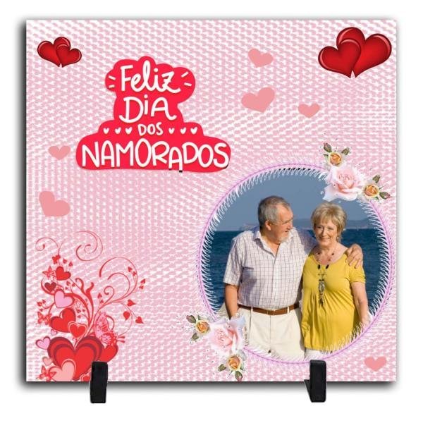 Azulejo Personalizado Com Uma Foto - Feliz Dia dos Namorados