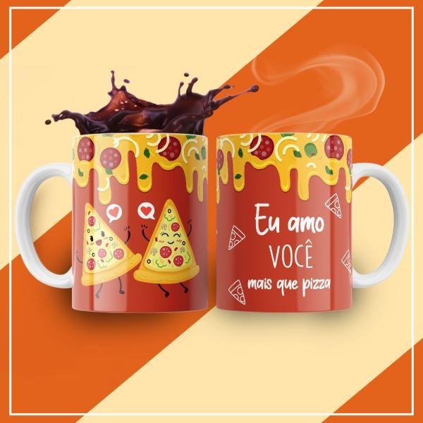 Caneca Personalizada Pronta Amo Mais Que Pizza
