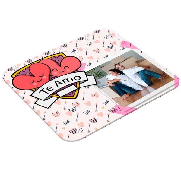Mouse Pad Retangular Personalizado Com Uma Foto - Te Amo