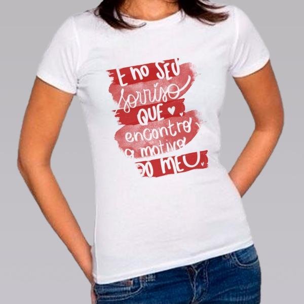 Camiseta Baby Look Personalizada Pronta É No Seu Sorriso
