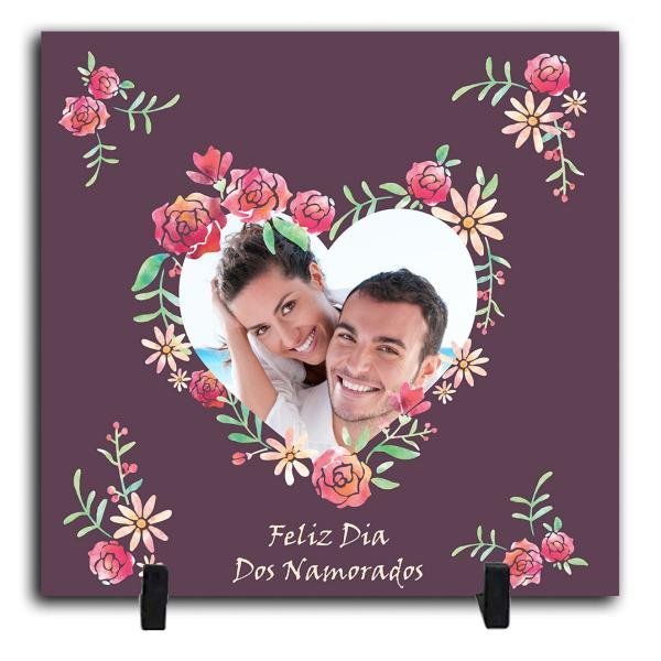 Azulejo Personalizado Com Uma Foto - Feliz Dia dos Namorados 3