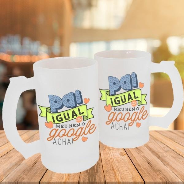 Caneca de Vidro Jateado Personalizada Nem o Google Acha