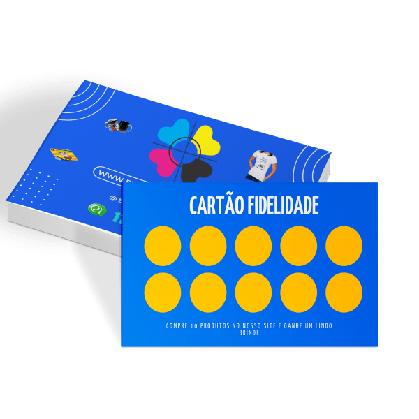 Cartão Fidelidade Couchê 300g Verniz Total Frente 9x5cm 4x4