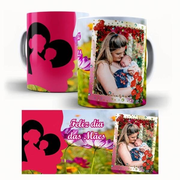 Caneca  Dia Das Mães Personalizada Com Uma Foto - Feliz Dia Das Mães