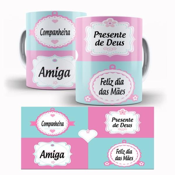 Caneca  Dia Das Mães Personalizada Pronta - Mãe Amiga